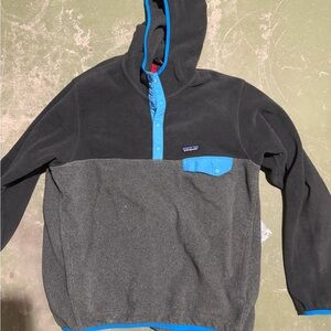 Patagonia Synchilla Fleece Jacket - Black with Blue Trim